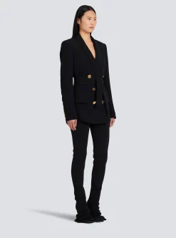 Double-breasted Fuchsia Eco-designed Blazer-Balmain Cheap