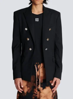 Double-breasted Wool Blazer-Balmain Flash Sale