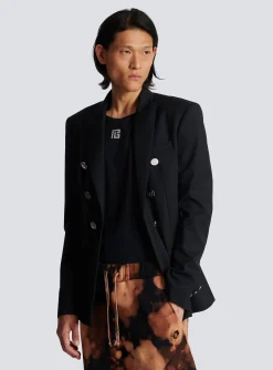 Double-breasted Wool Blazer-Balmain Flash Sale