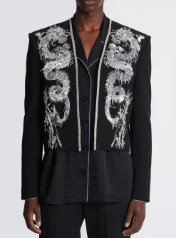 Dragon Embroidered Spencer Jacket-Balmain Sale