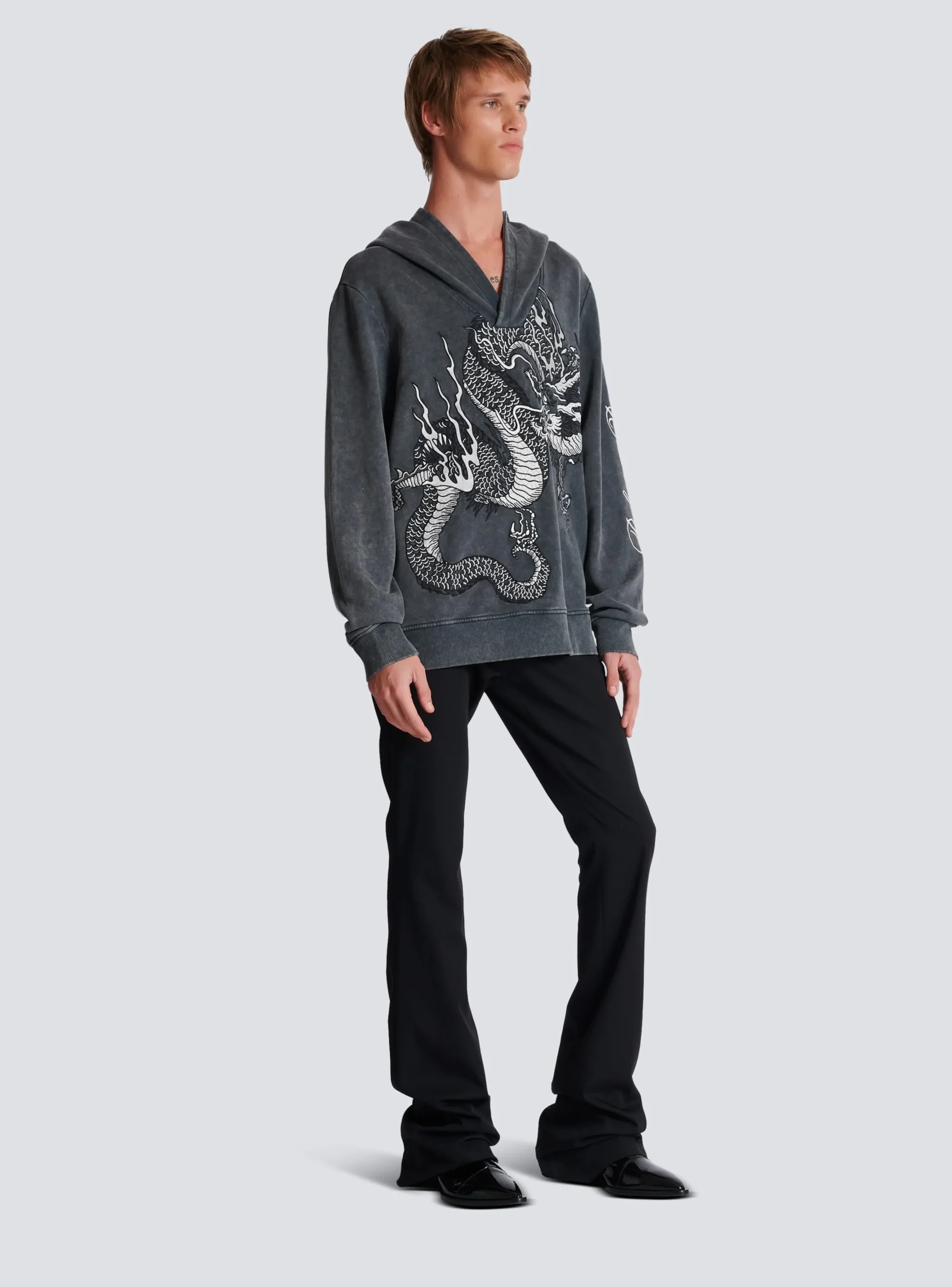 Dragon Embroidered Sweatshirt-Balmain Store