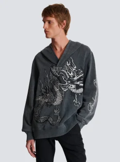 Dragon Embroidered Sweatshirt-Balmain Store