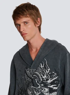 Dragon Embroidered Sweatshirt-Balmain Store