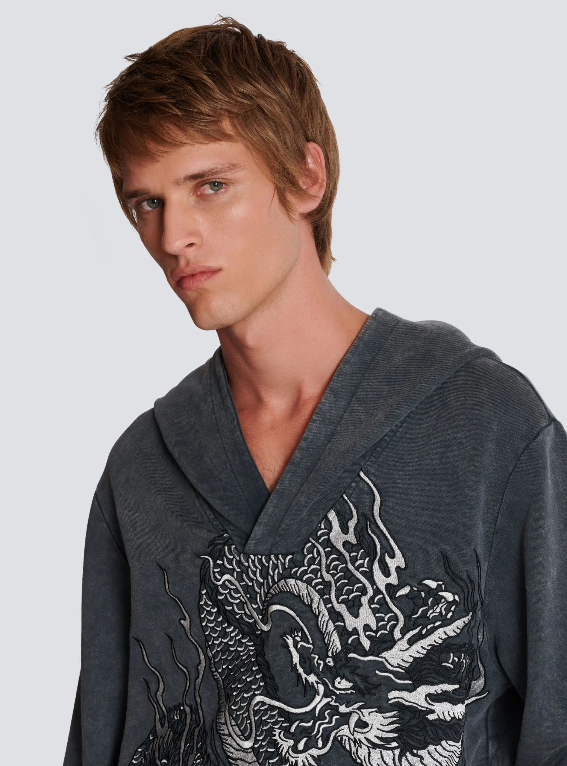 Dragon Embroidered Sweatshirt-Balmain Store