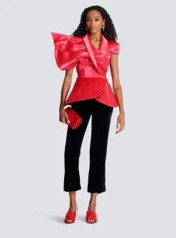 Draped Peplum Top-Balmain Cheap