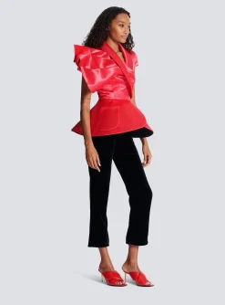Draped Peplum Top-Balmain Cheap