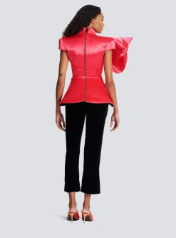 Draped Peplum Top-Balmain Cheap