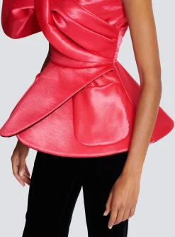 Draped Peplum Top-Balmain Cheap