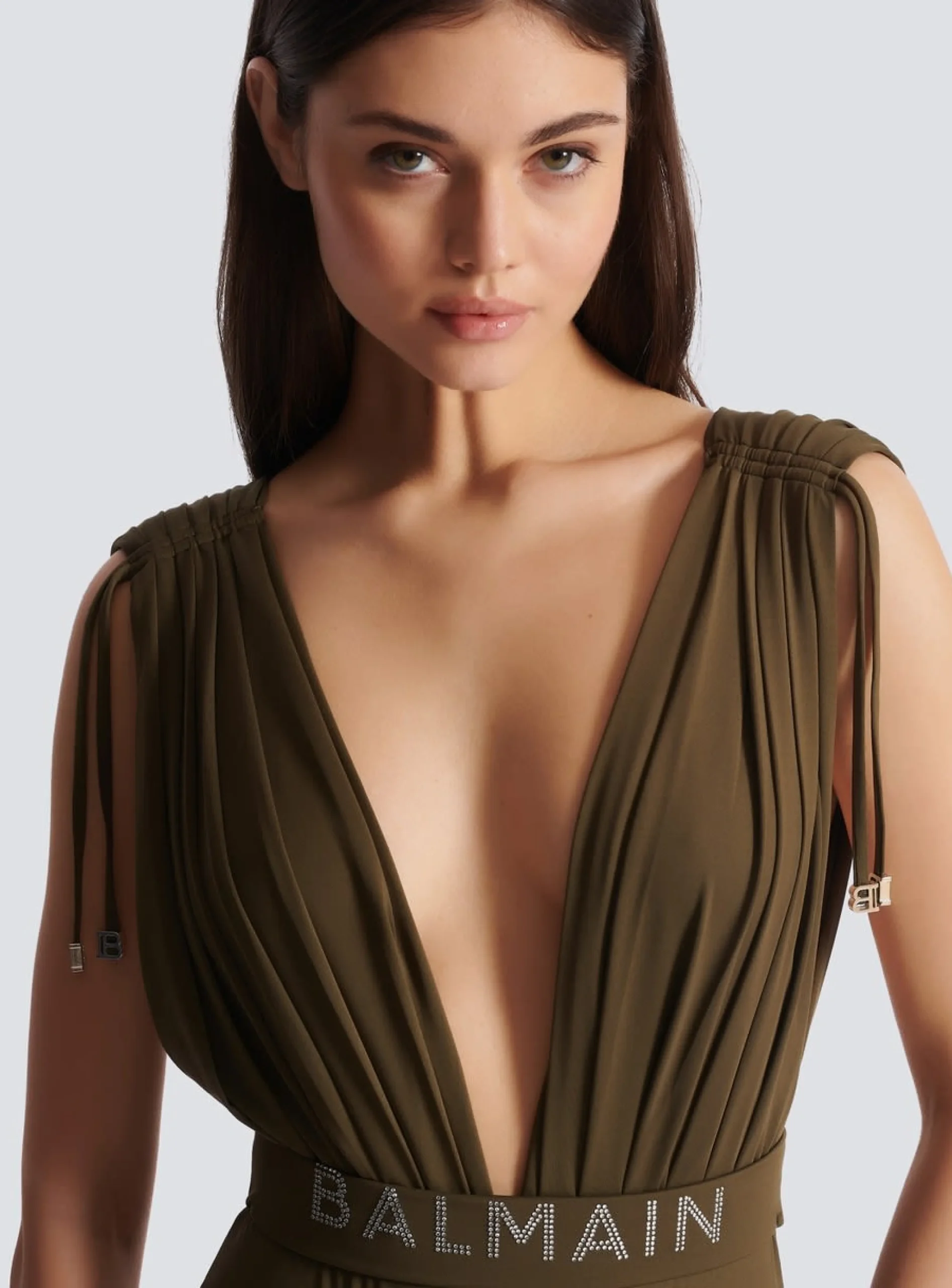 Draped Swimsuit-Balmain Sale