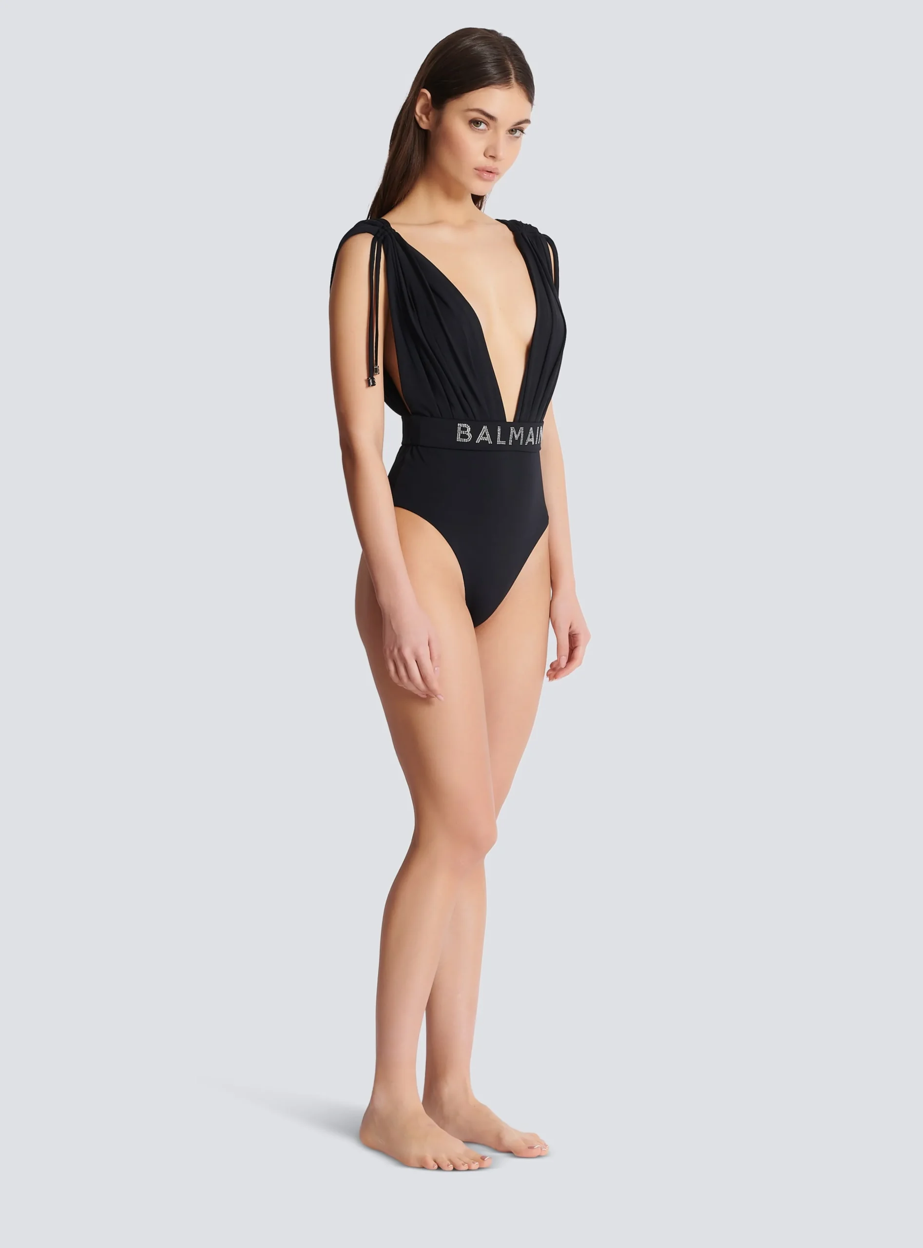 Draped Swimsuit-Balmain Sale