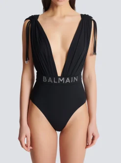 Draped Swimsuit-Balmain Sale