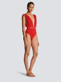 Draped Swimsuit-Balmain Sale