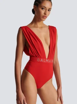 Draped Swimsuit-Balmain Sale