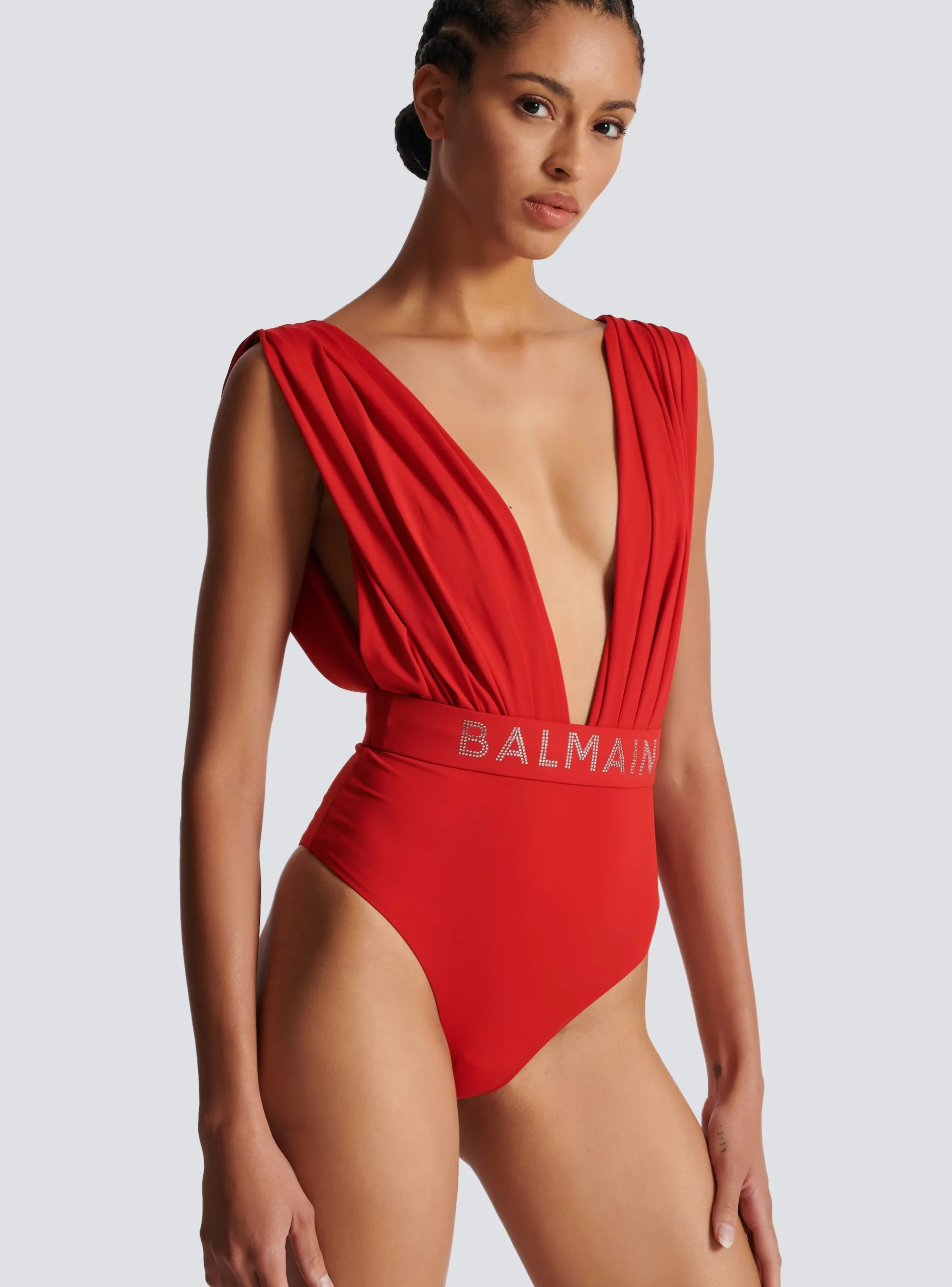 Draped Swimsuit-Balmain Sale