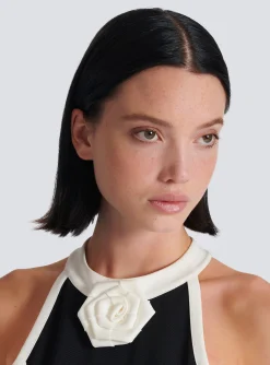 Dress With Rose Detail-Balmain Hot
