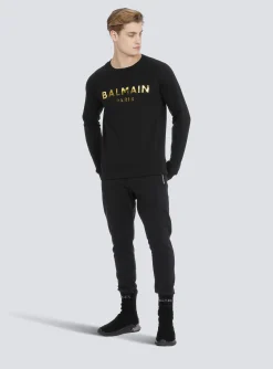 Eco-designed Cotton Sweatshirt With Paris Logo Print-Balmain Store