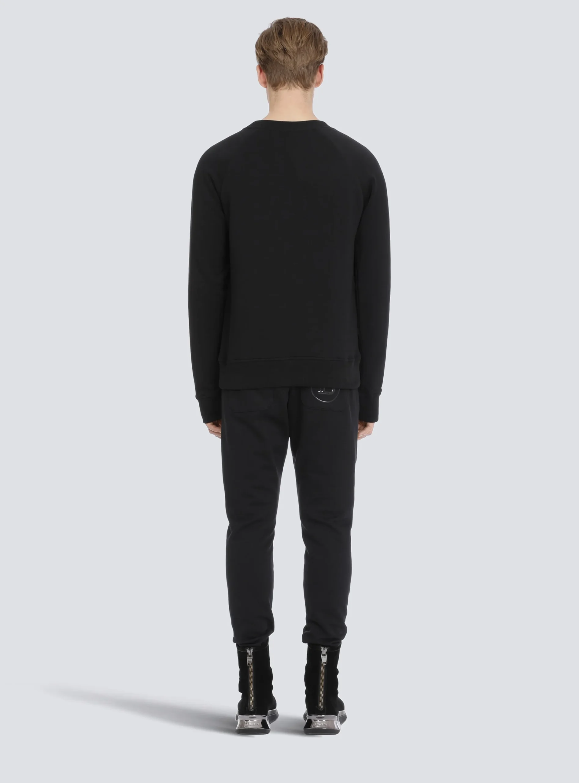 Eco-designed Cotton Sweatshirt With Paris Logo Print-Balmain Store