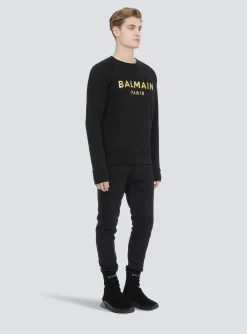 Eco-designed Cotton Sweatshirt With Paris Logo Print-Balmain Store
