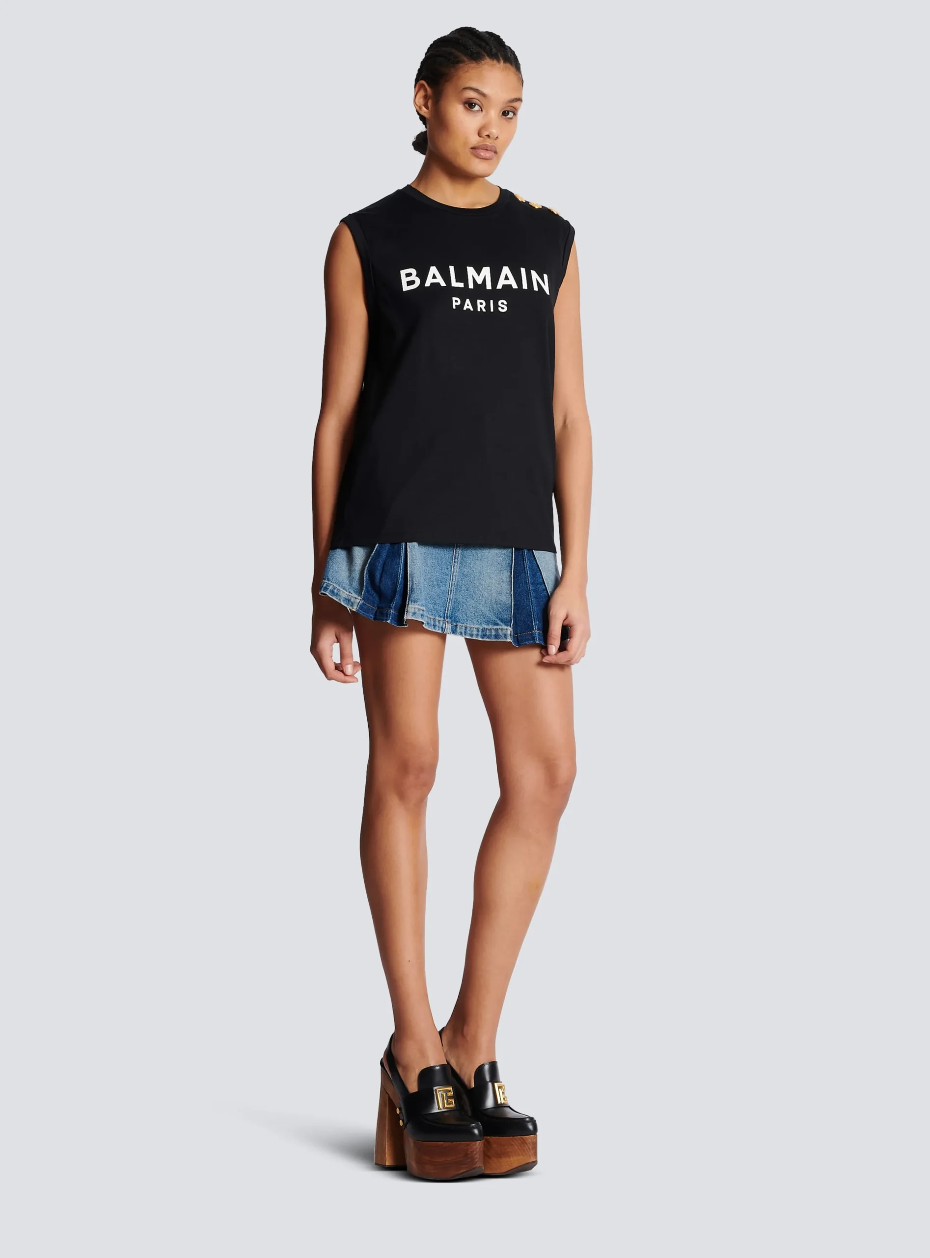 Eco-designed Cotton T-shirt With Logo Print-Balmain Cheap