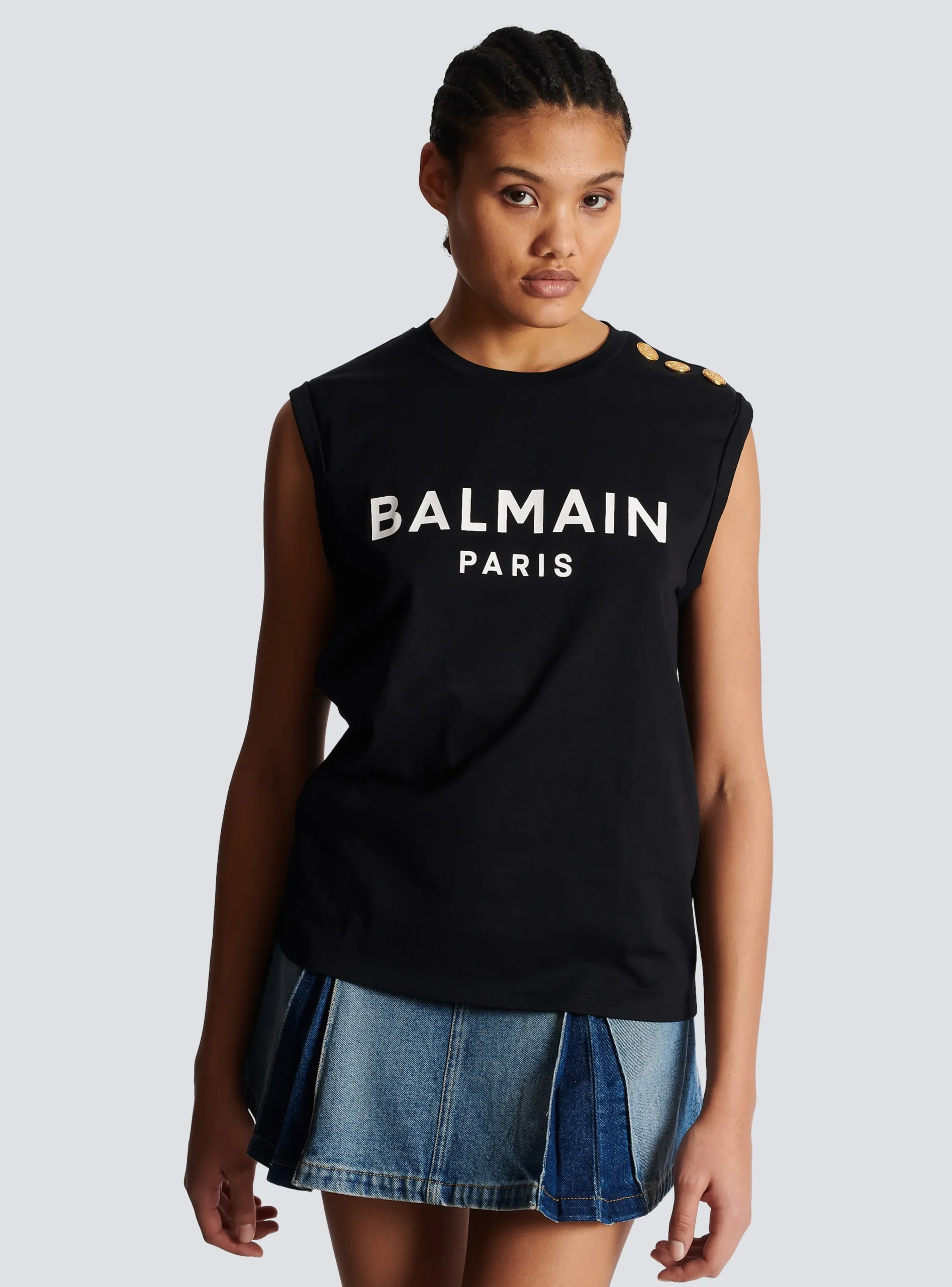 Eco-designed Cotton T-shirt With Logo Print-Balmain Cheap