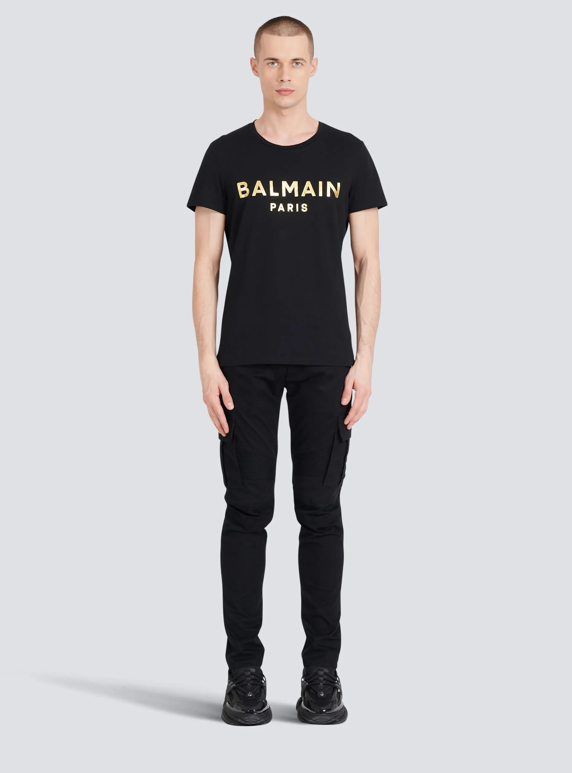 Eco-designed Cotton T-shirt With Paris Logo Print-Balmain Flash Sale