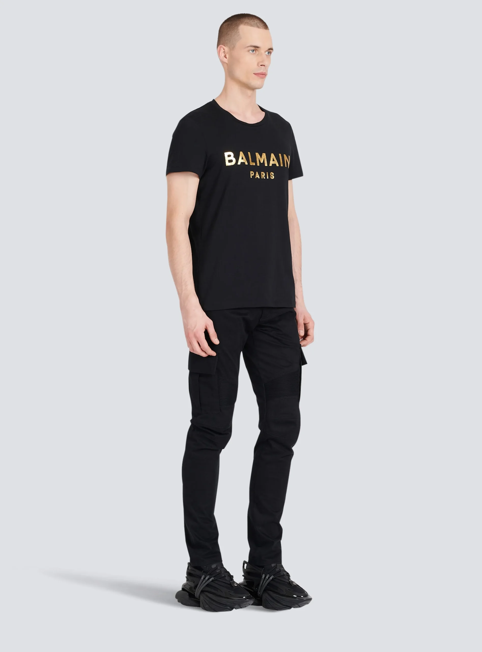 Eco-designed Cotton T-shirt With Paris Logo Print-Balmain Flash Sale