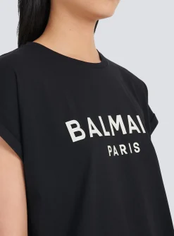 Eco-designed Cotton T-shirt With Logo Print-Balmain Best