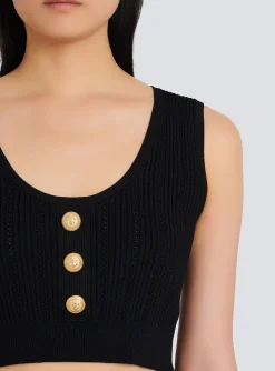 Eco-designed Knit Crop Top-Balmain New
