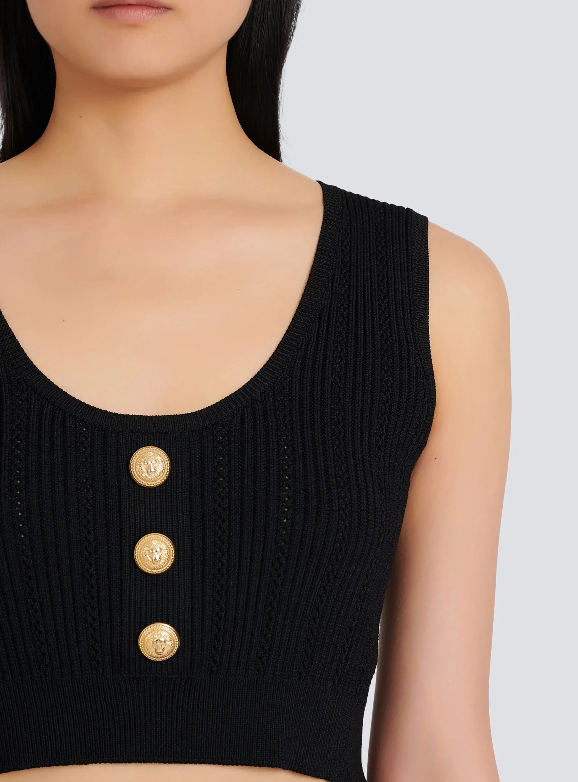 Eco-designed Knit Crop Top-Balmain New