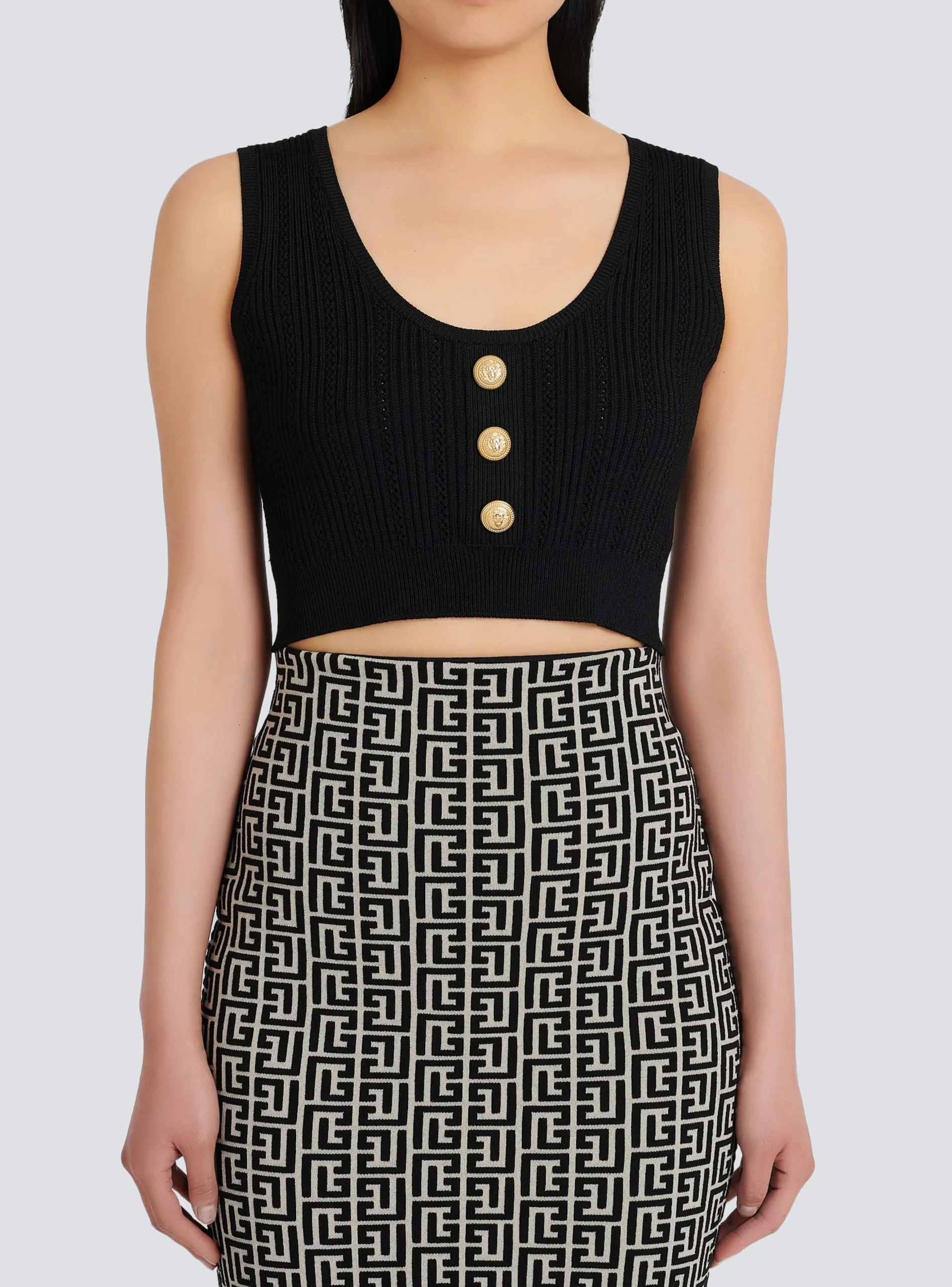 Eco-designed Knit Crop Top-Balmain New