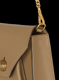 Embl&egrave;me Flap Grained Calfskin Bag-Balmain Clearance