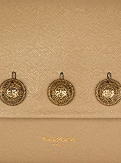 Embl&egrave;me Flap Grained Calfskin Bag-Balmain Clearance
