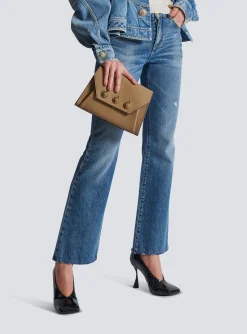 Embl&egrave;me Flap Grained Calfskin Bag-Balmain Clearance