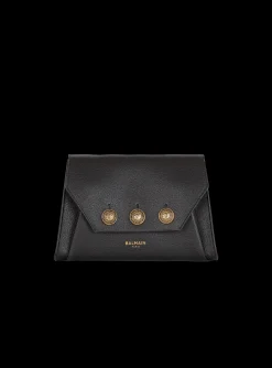 Embl&egrave;me Flap Grained Calfskin Bag-Balmain Clearance