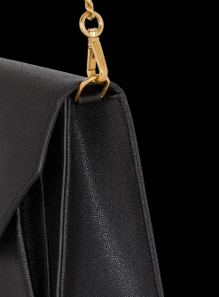 Embl&egrave;me Flap Grained Calfskin Bag-Balmain Clearance