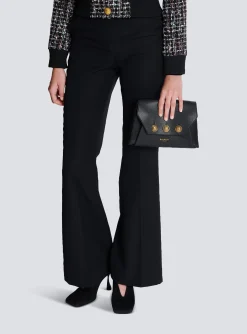 Embl&egrave;me Flap Grained Calfskin Bag-Balmain Clearance