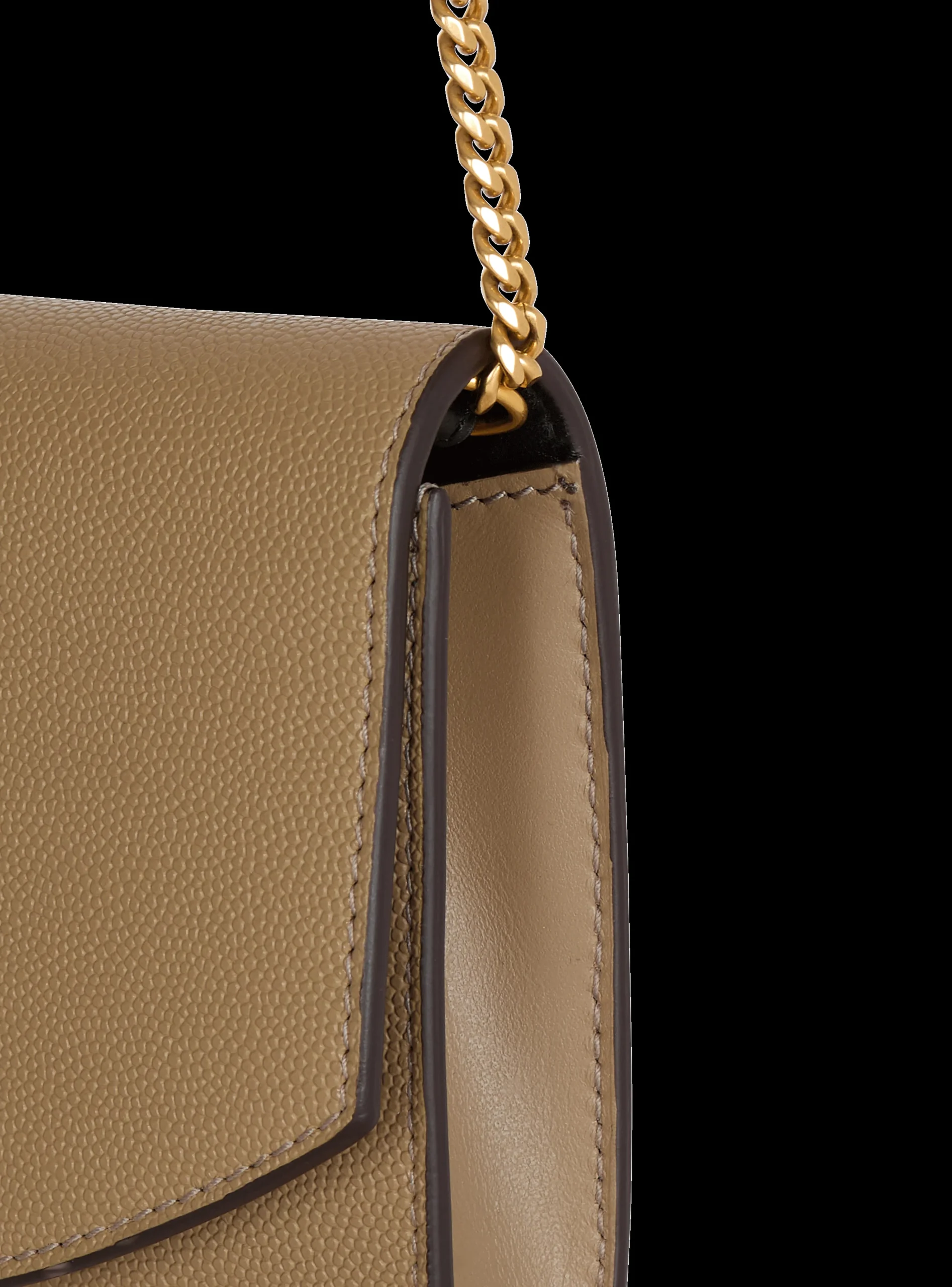 Emblème Grained Calfskin Clutch-Balmain Cheap