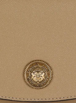 Emblème Grained Calfskin Clutch-Balmain Cheap