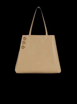 Emblème Grained Calfskin Tote Bag-Balmain Cheap