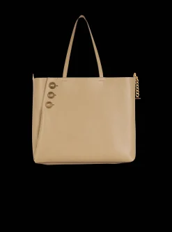 Emblème Grained Calfskin Tote Bag-Balmain Cheap