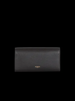 Embl&egrave;me Grained Calfskin Clutch-Balmain Hot