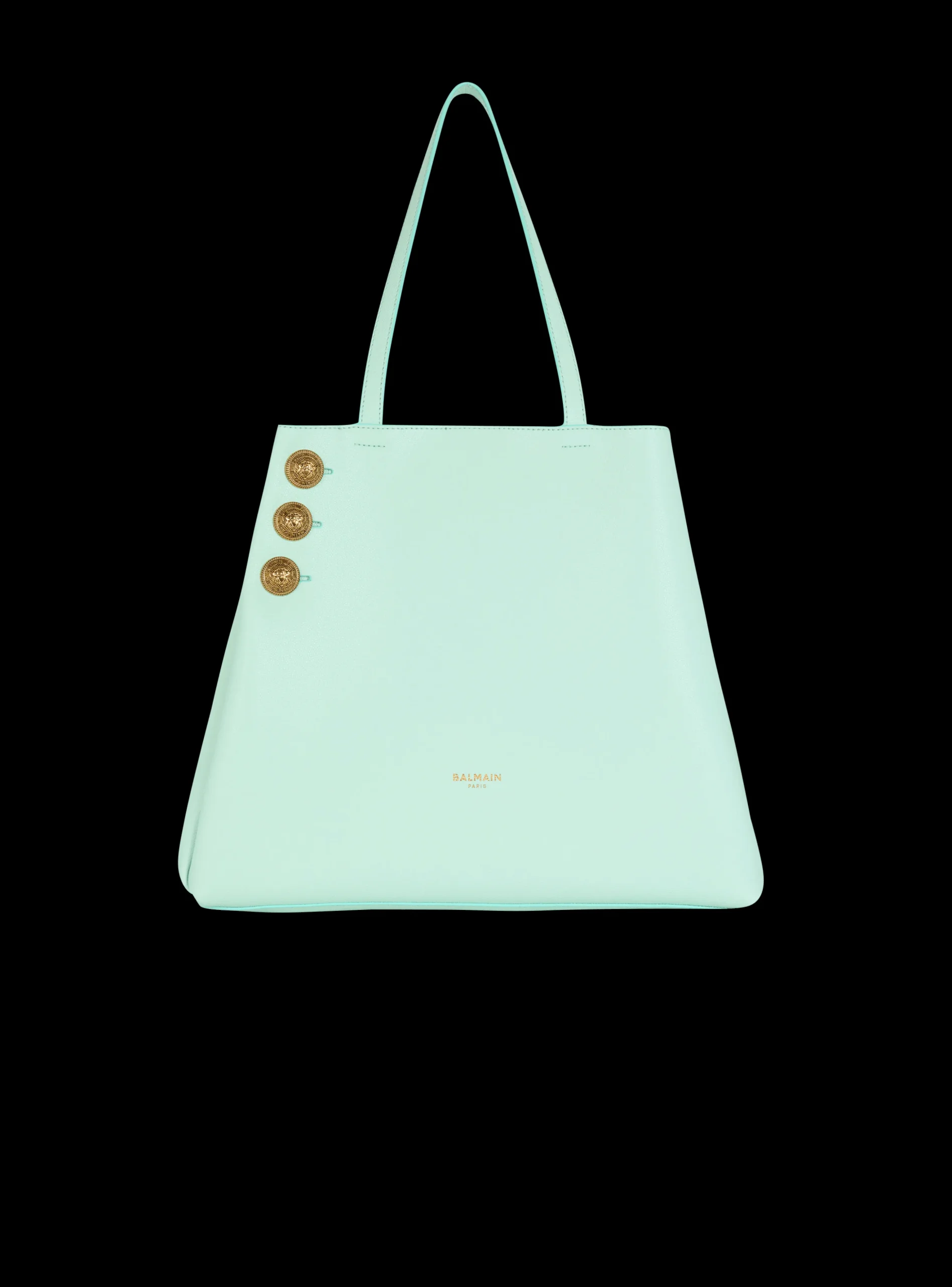 Emblème Grained Calfskin Tote Bag-Balmain Sale