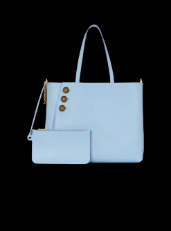 Embl&egrave;me Grained Calfskin Tote Bag-Balmain Sale