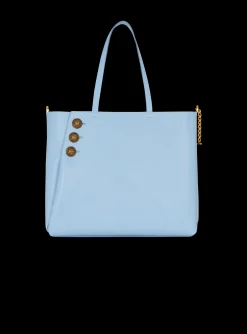 Embl&egrave;me Grained Calfskin Tote Bag-Balmain Sale