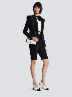 Embl&egrave;me Grained Calfskin Clutch-Balmain Store
