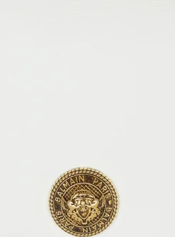 Embl&egrave;me Grained Calfskin Clutch-Balmain Store