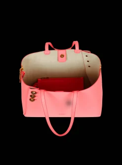 Emblème Grained Leather Tote Bag-Balmain Hot