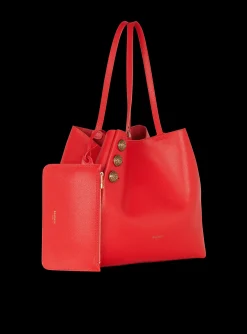 Embl&egrave;me Grained Leather Tote Bag-Balmain Flash Sale
