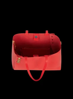 Embl&egrave;me Grained Leather Tote Bag-Balmain Flash Sale