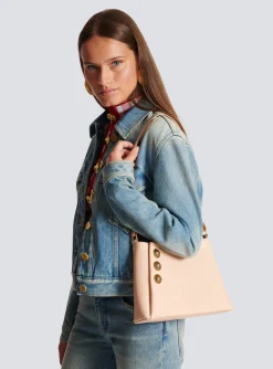 Embl&egrave;me Handbag In Grained Leather-Balmain Outlet